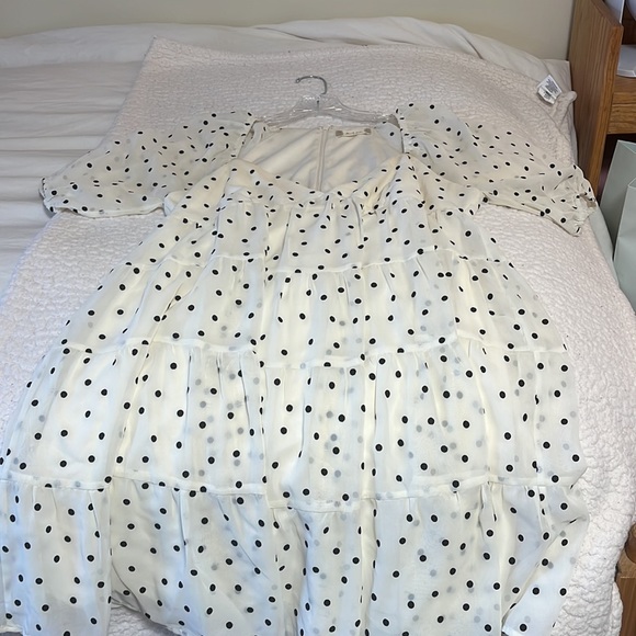 Altard State, white mini dress with black polka dots, size Medium, worn once. - Picture 3 of 3